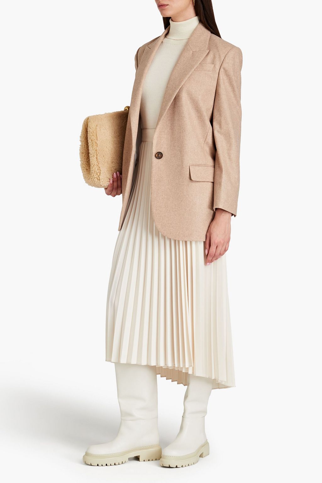 BRUNELLO CUCINELLI Bead-embellished wool blazer