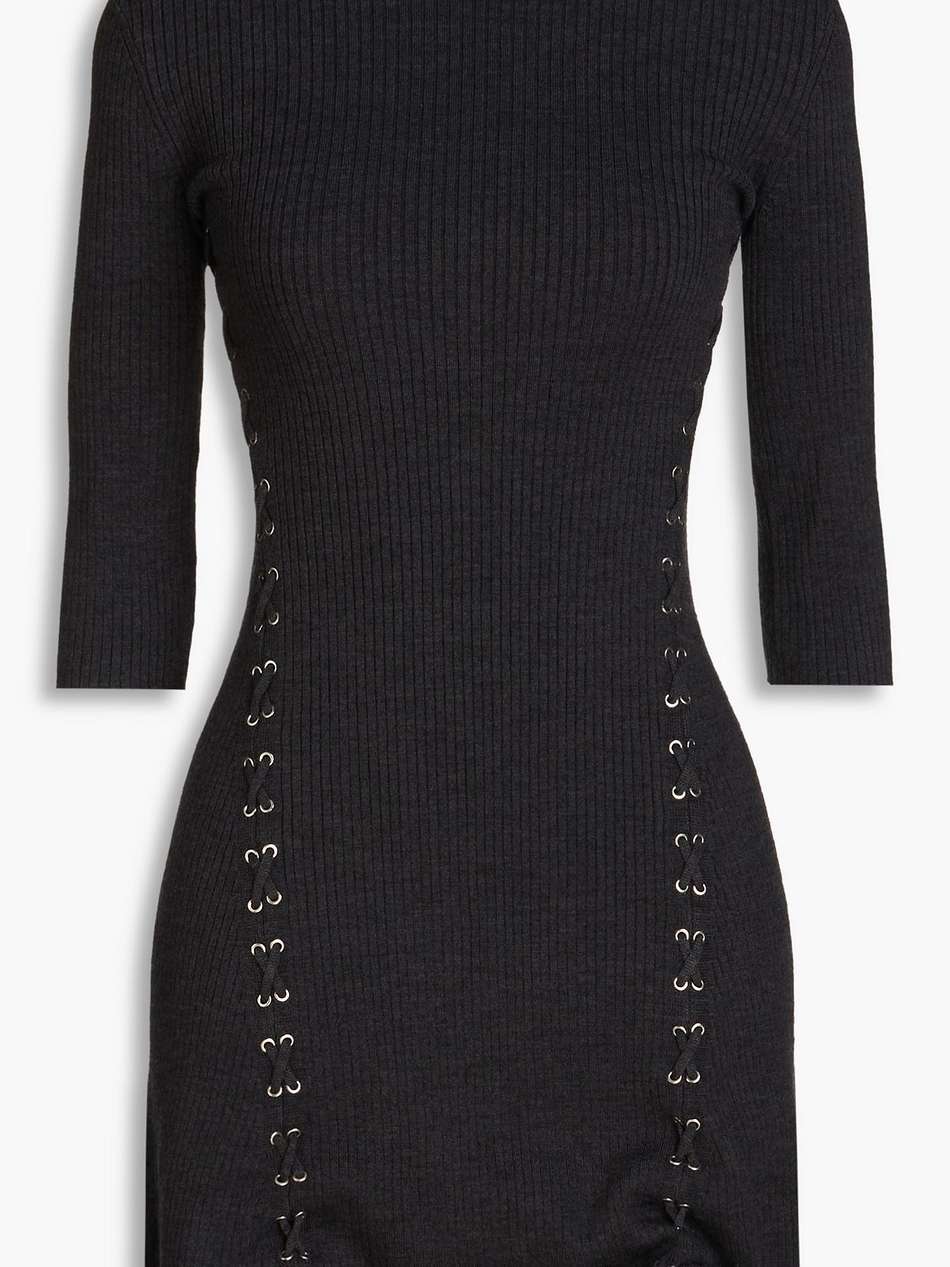 ribbed-knit mini dress