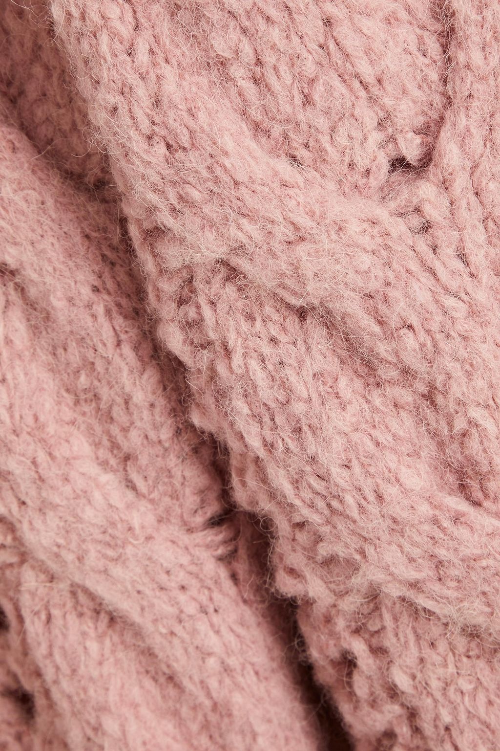 BRUNELLO CUCINELLI Cardigan aus einer Alpakamischung mit Zopfstrickmuster und Reißverschluss