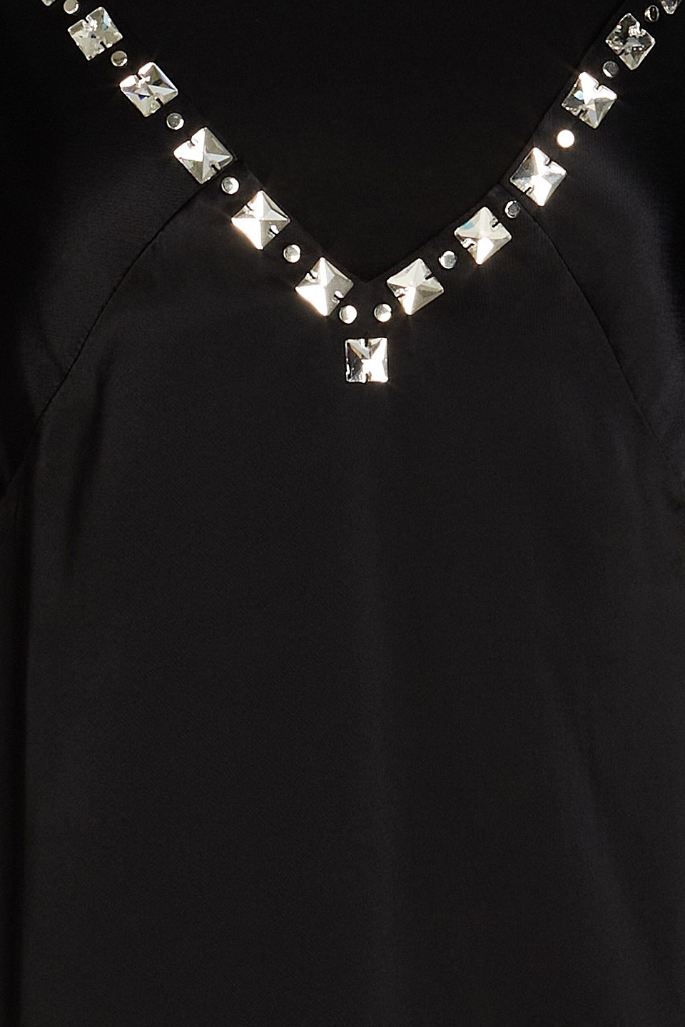 MAJE CRYSTAL-EMBELLISHED SATIN AND JERSEY MINI DRESS