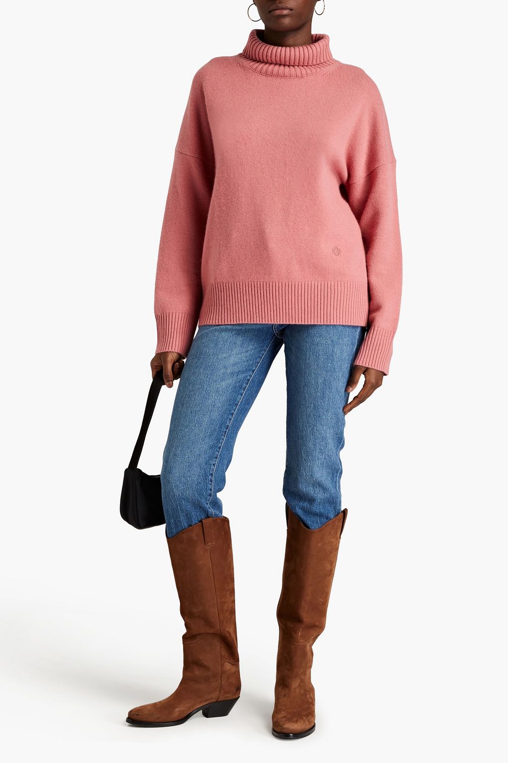 MAJE Cashmere-blend turtleneck sweater