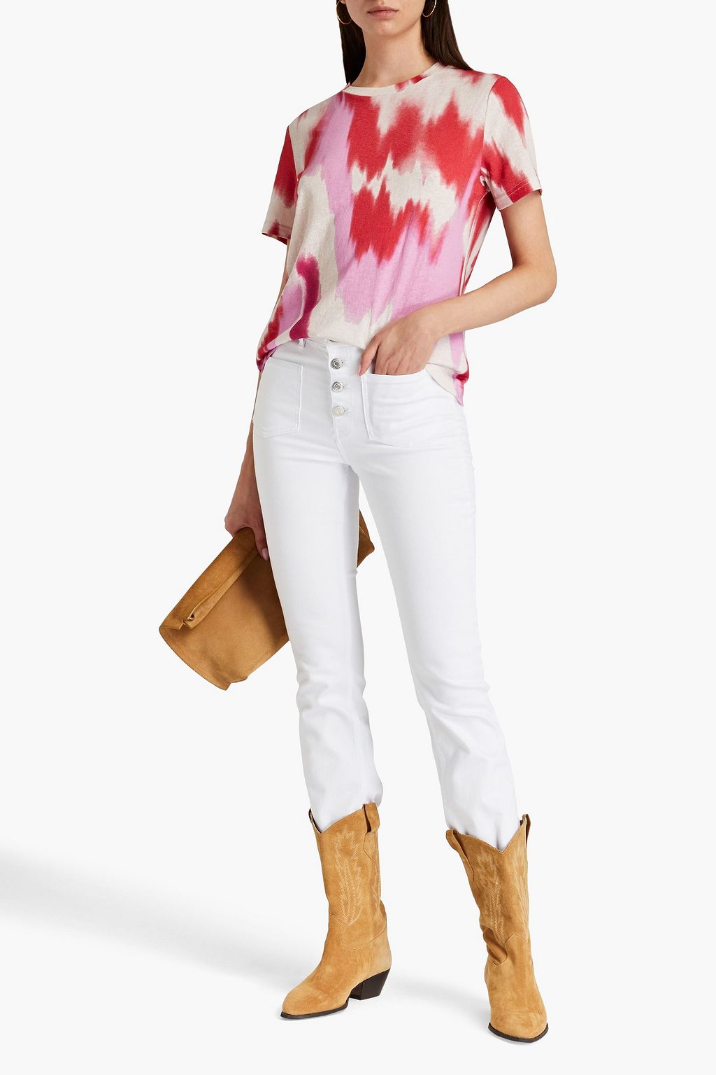 MAJE Titiela printed cotton-blend jersey T-shirt