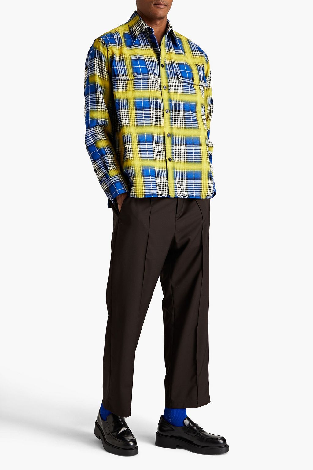 MARNI Checked cotton-twill shirt