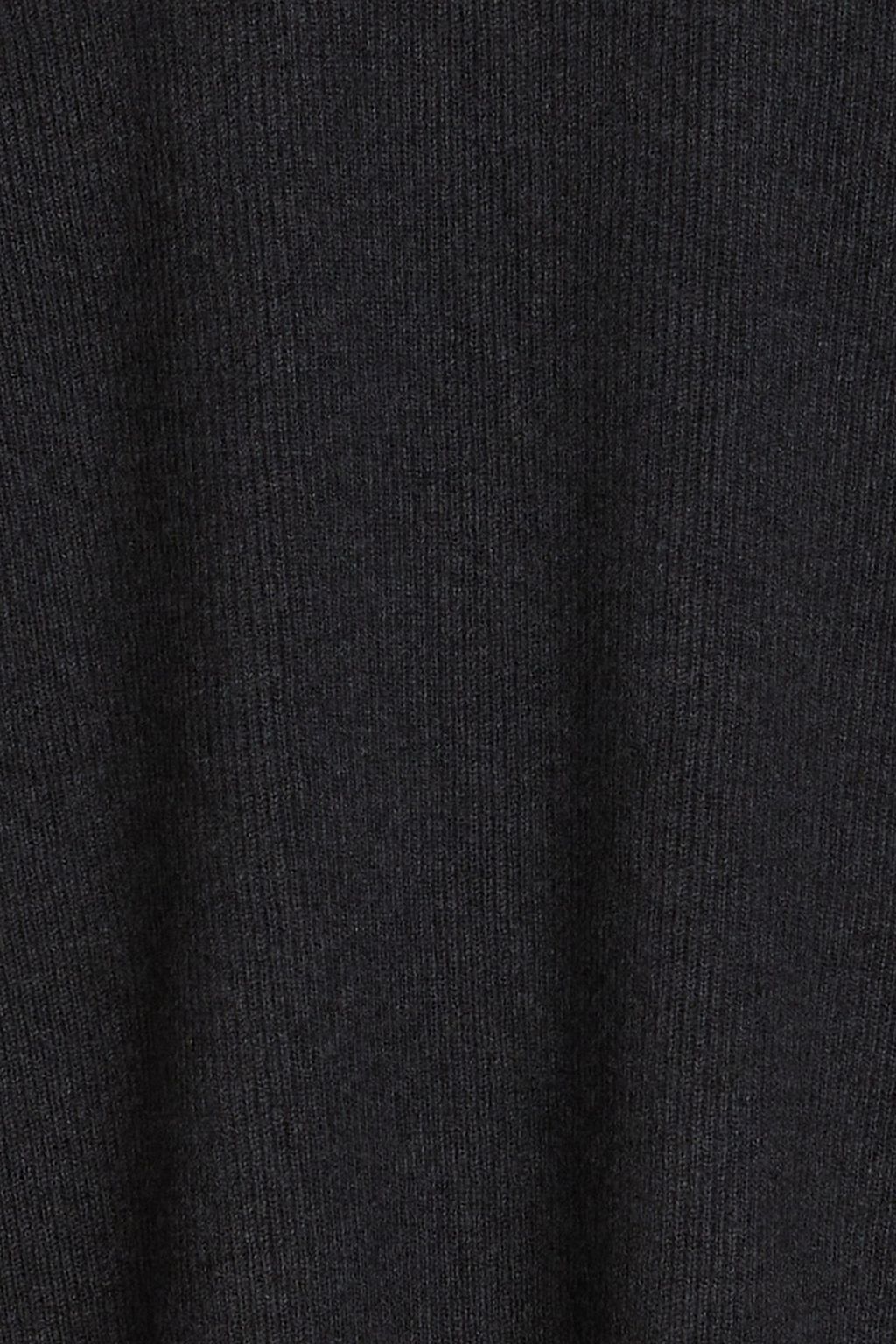 BRUNELLO CUCINELLI リブ編みカシミヤ タートルネック ミニワンピース ビーズ付き