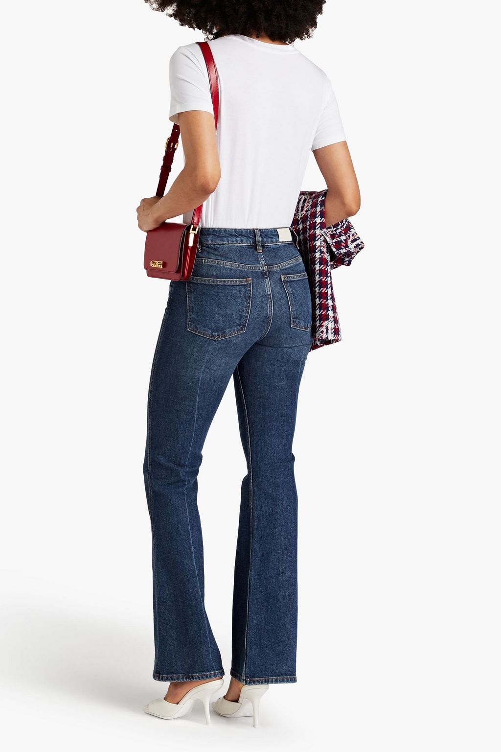 MAJE High-rise flared jeans