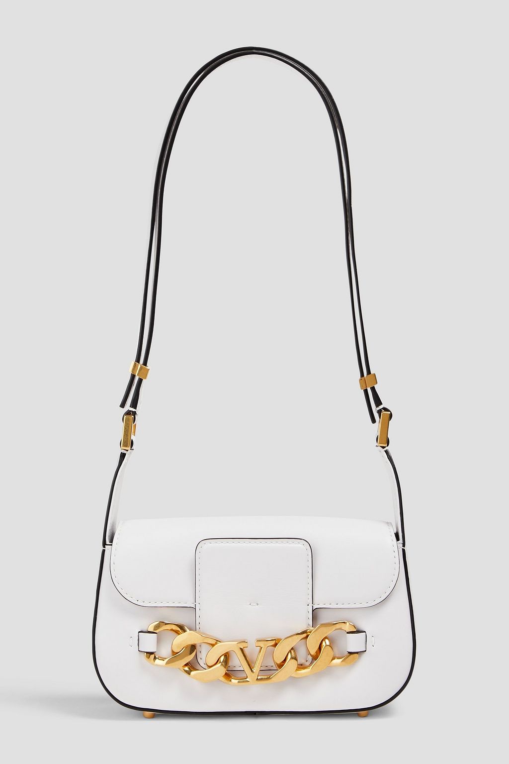 Valentino Garavani Vlogo Leather Crossbody Bag - White