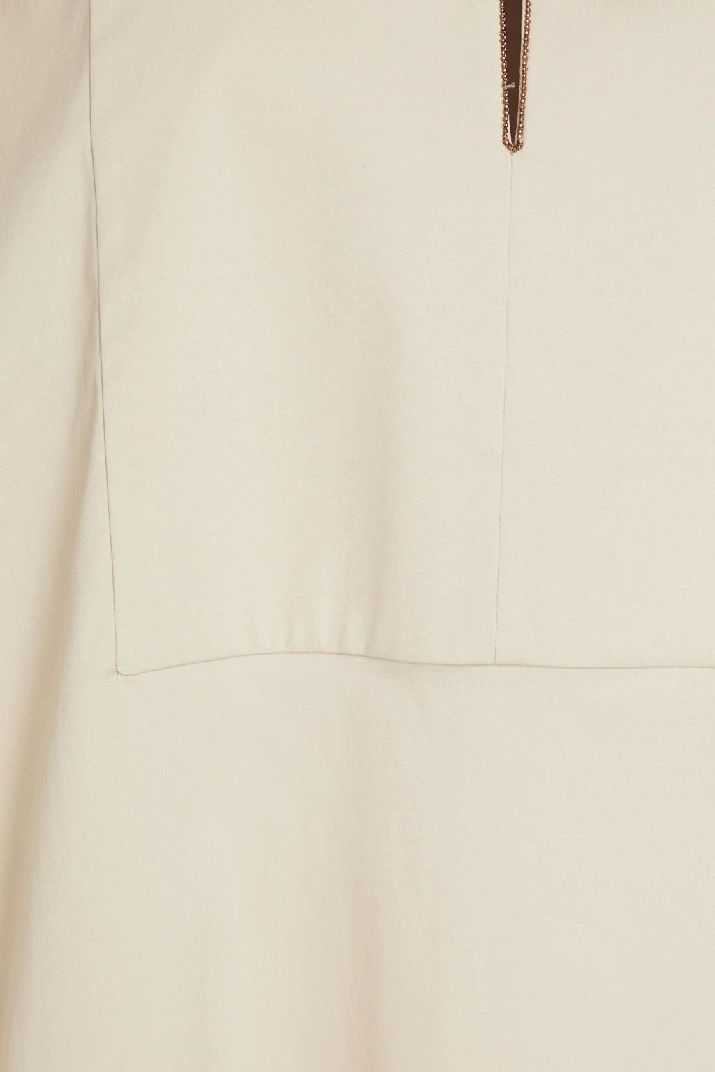 BRUNELLO CUCINELLI Bead-embellished cotton-blend poplin and organza blouse