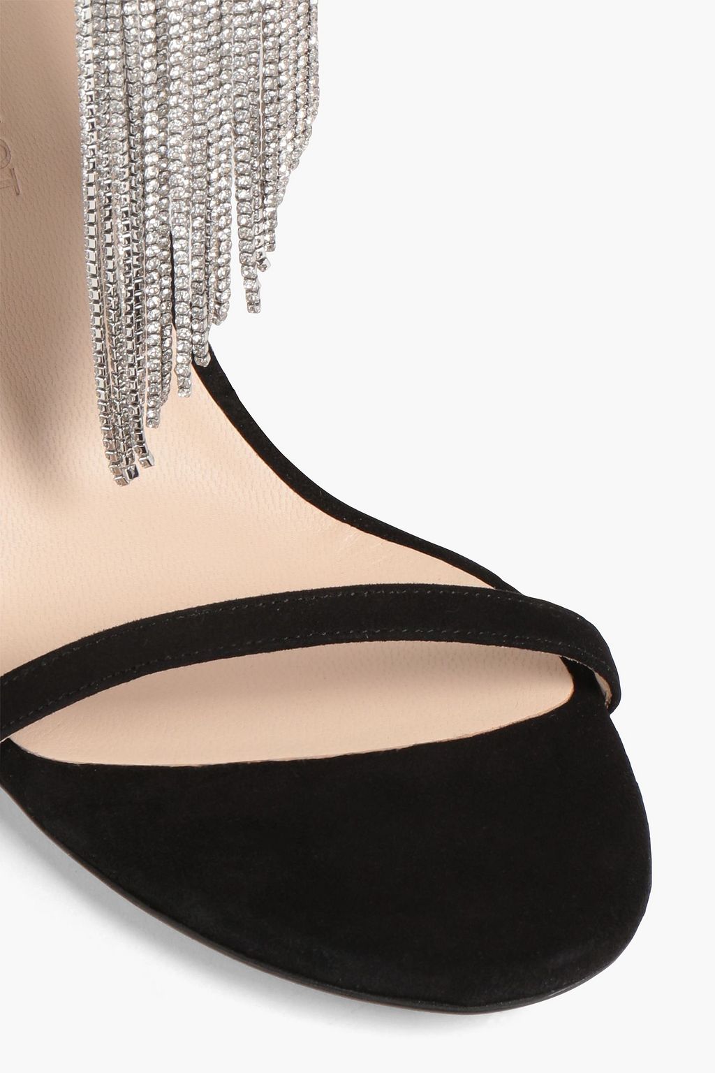 CLAUDIE PIERLOT Crystal-embellished suede sandals