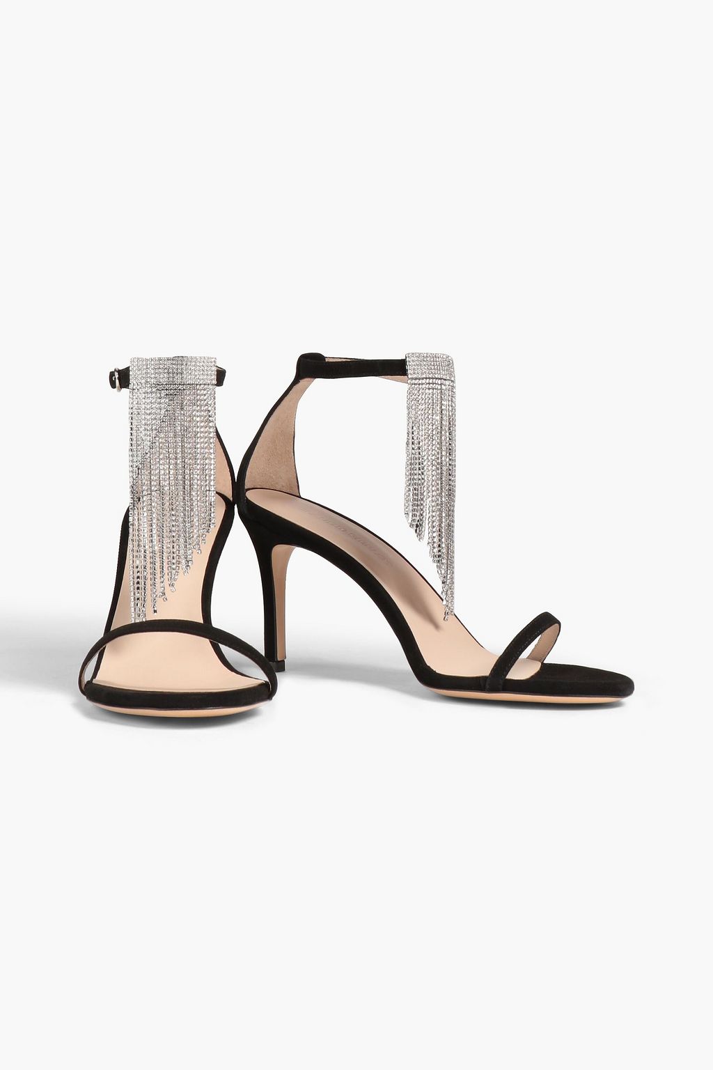 CLAUDIE PIERLOT Crystal-embellished suede sandals