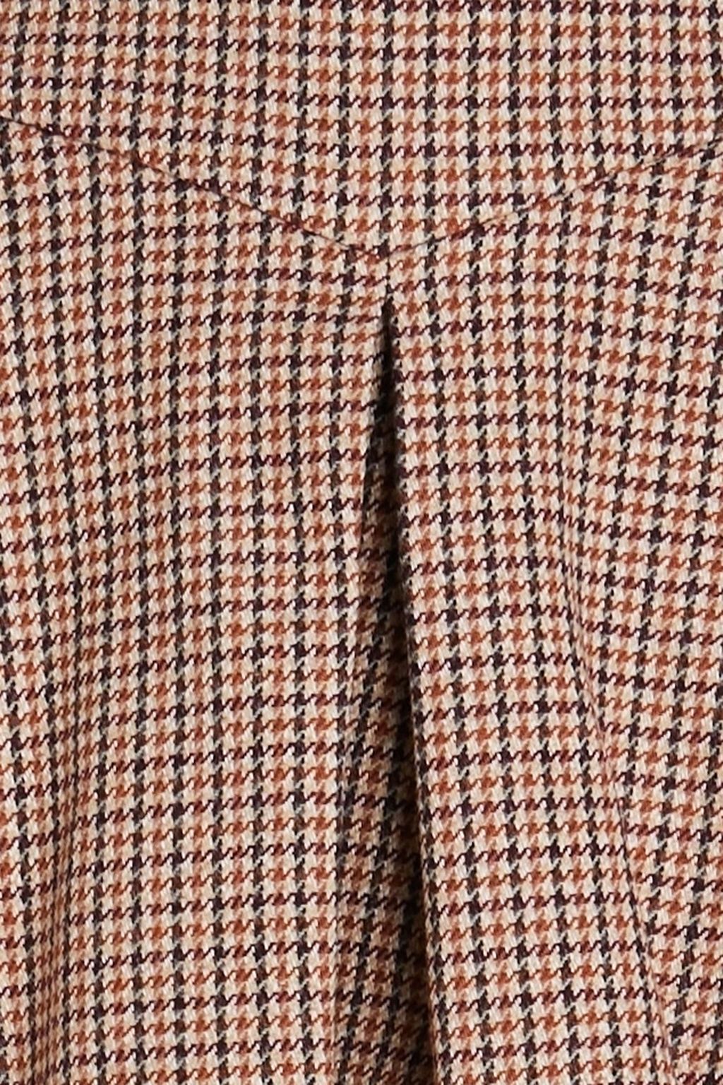 MAJE Pleated Prince of Wales checked tweed shorts