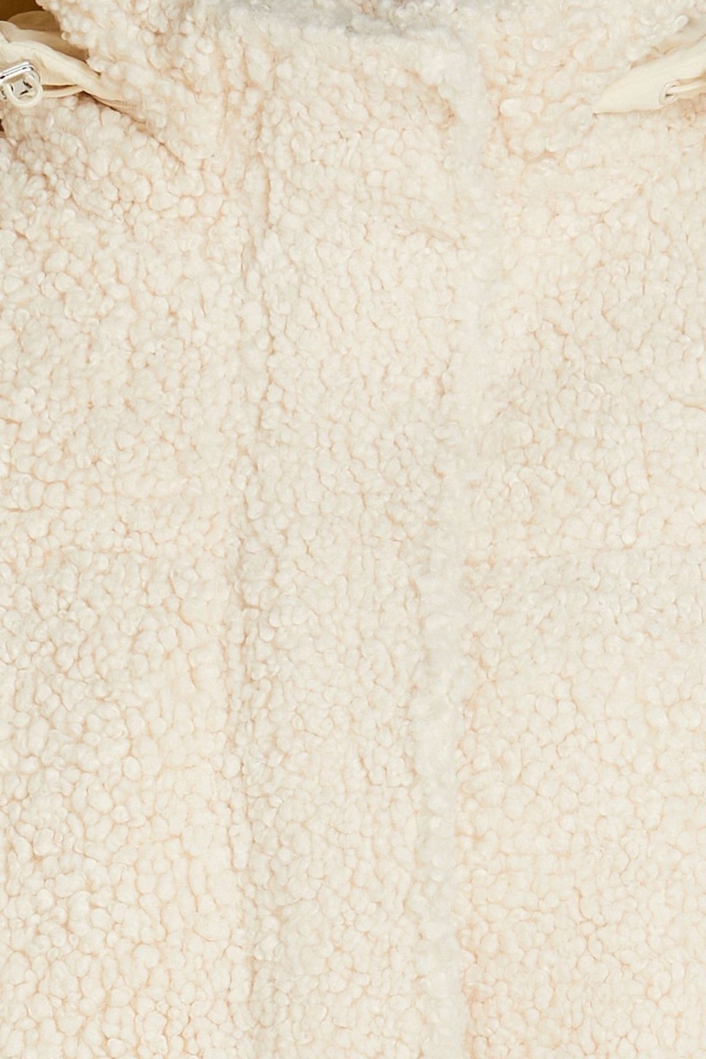MAJE Kapuzenjacke aus gestepptem Shearling-Imitat