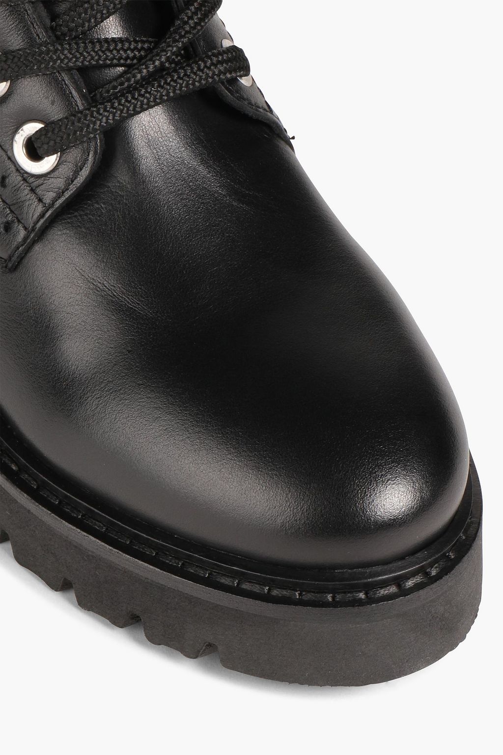 CLAUDIE PIERLOT Perforated leather platform combat boots