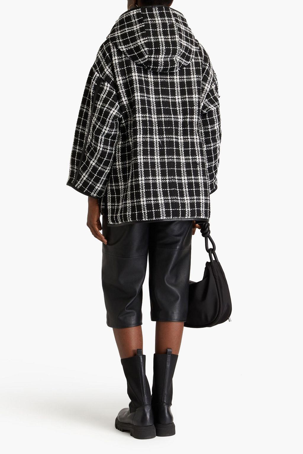 MAJE Oversized tweed hooded coat