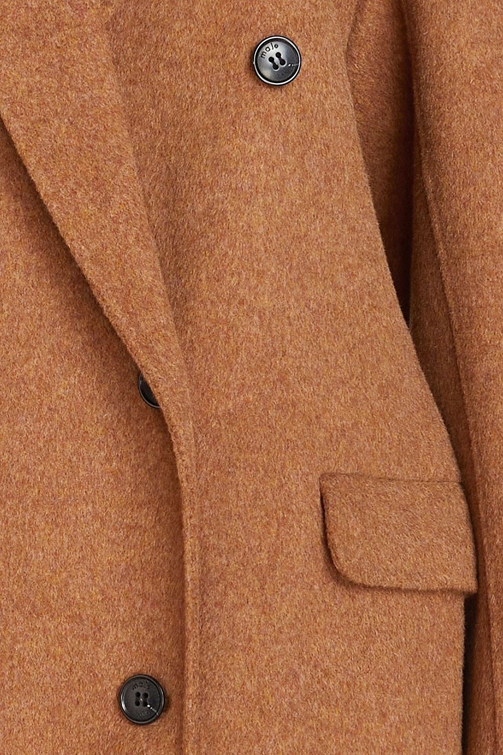 MAJE Double-breasted wool-blend felt coat