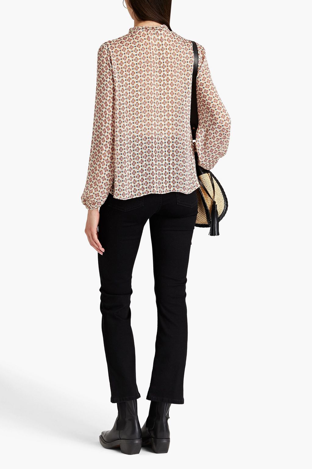 MAJE High-rise straight-leg jeans