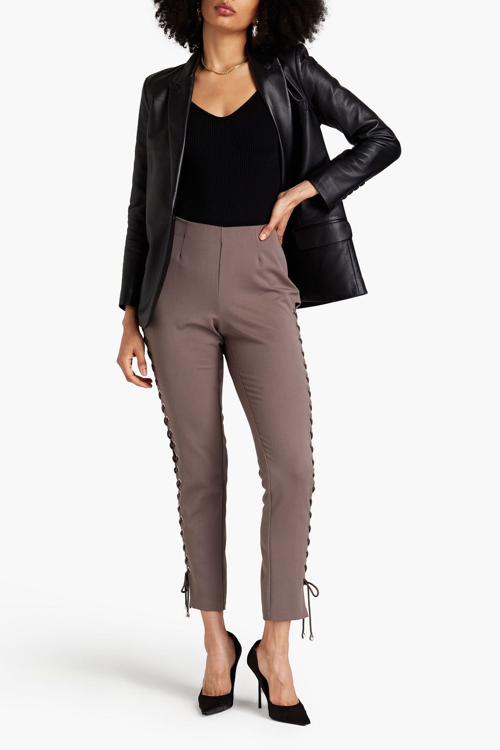 SARA BATTAGLIA Twill skinny pants