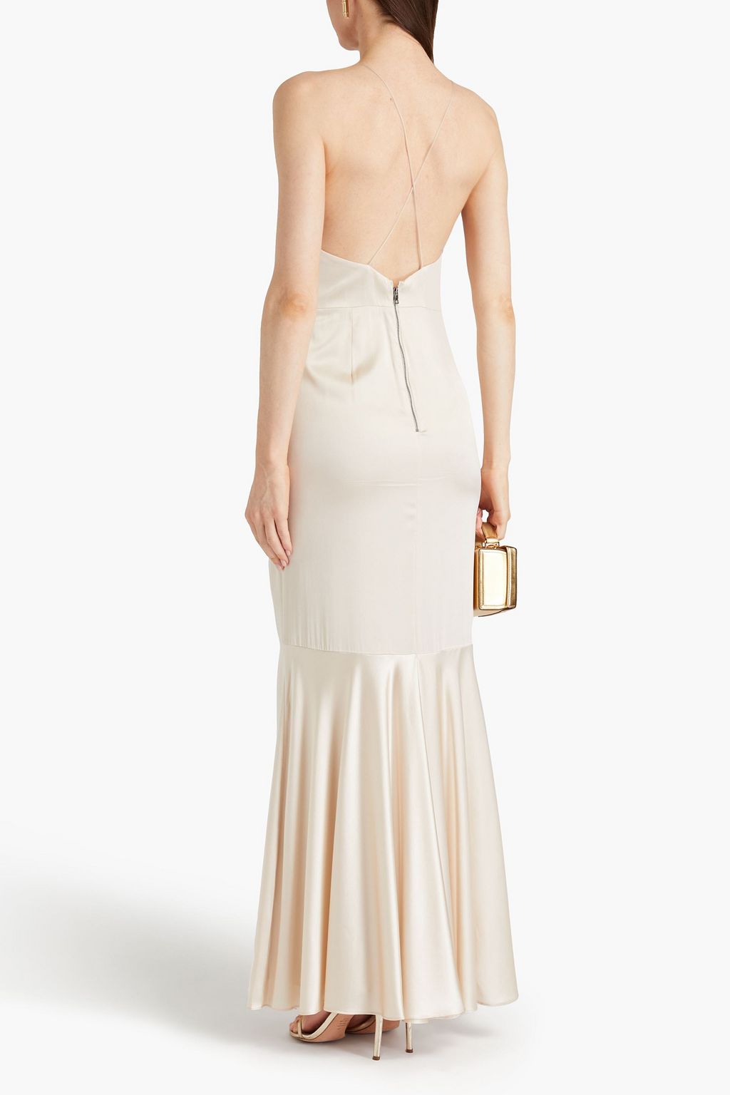 ALICE + OLIVIA Samia silk-blend satin gown | THE OUTNET