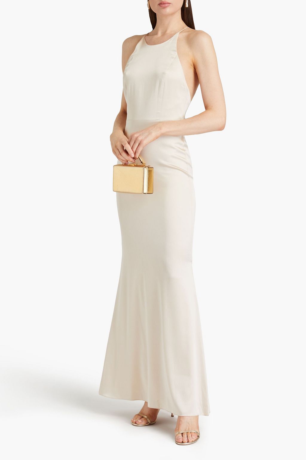 ALICE + OLIVIA Samia silk-blend satin gown | THE OUTNET