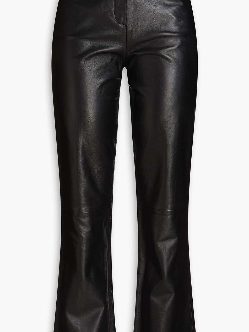 leather bootcut pants