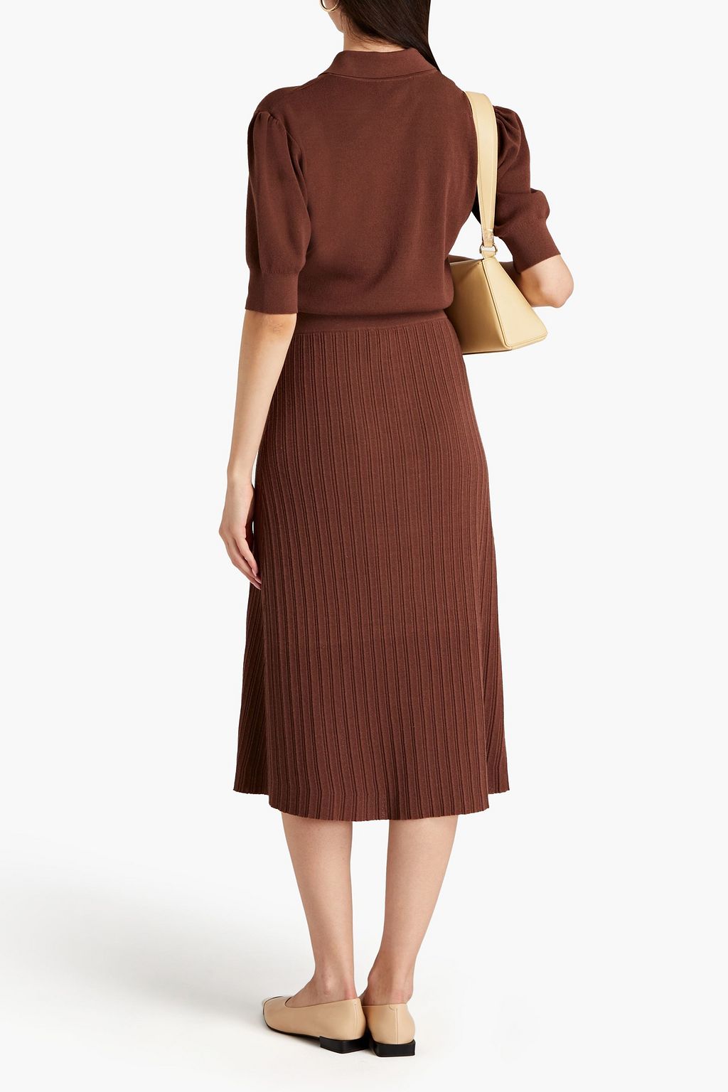 CLAUDIE PIERLOT Ribbed-knit midi skirt