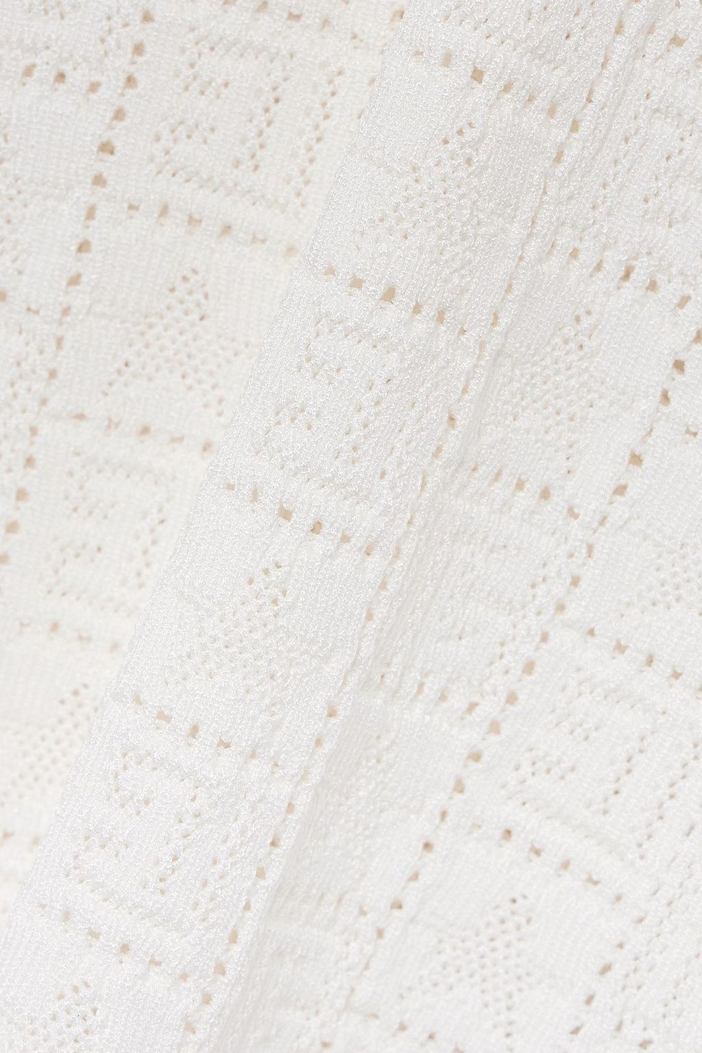 BALMAIN Crochet-knit halterneck midi dress