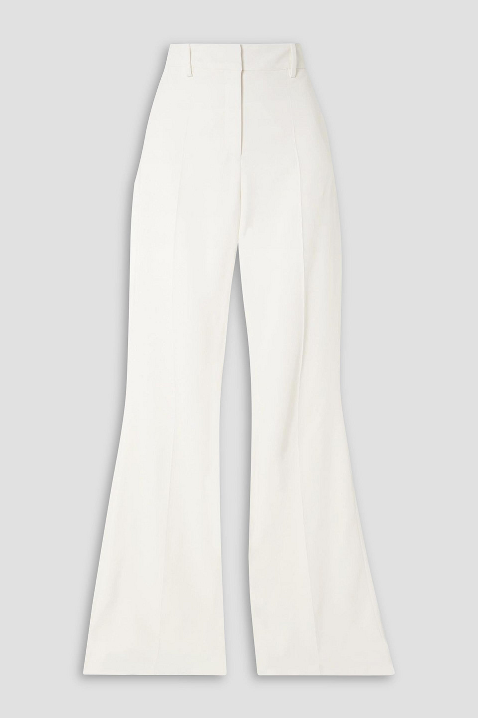 Balmain Stretch-crepe Wide Leg Pants In White