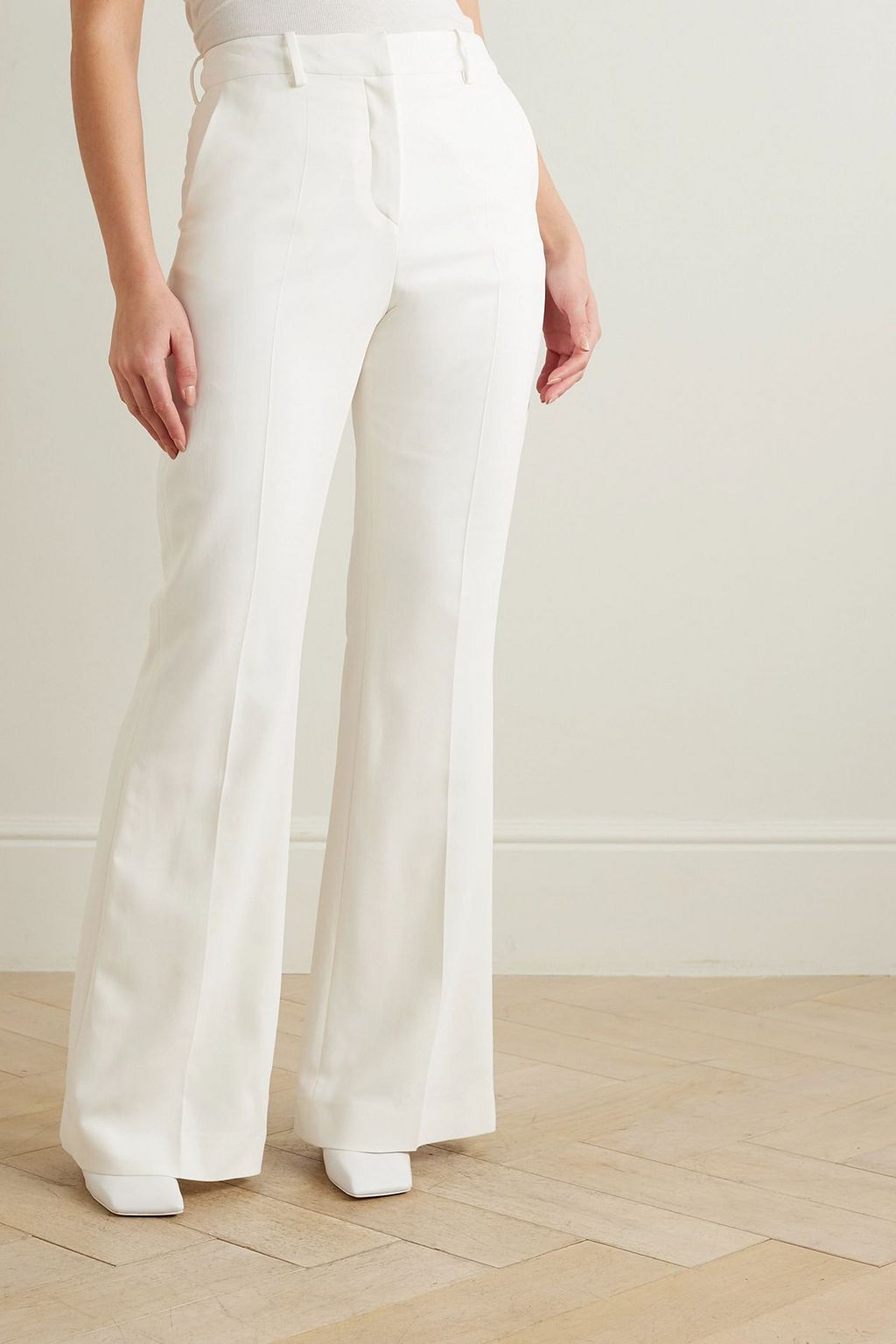 BALMAIN Stretch-crepe wide leg pants