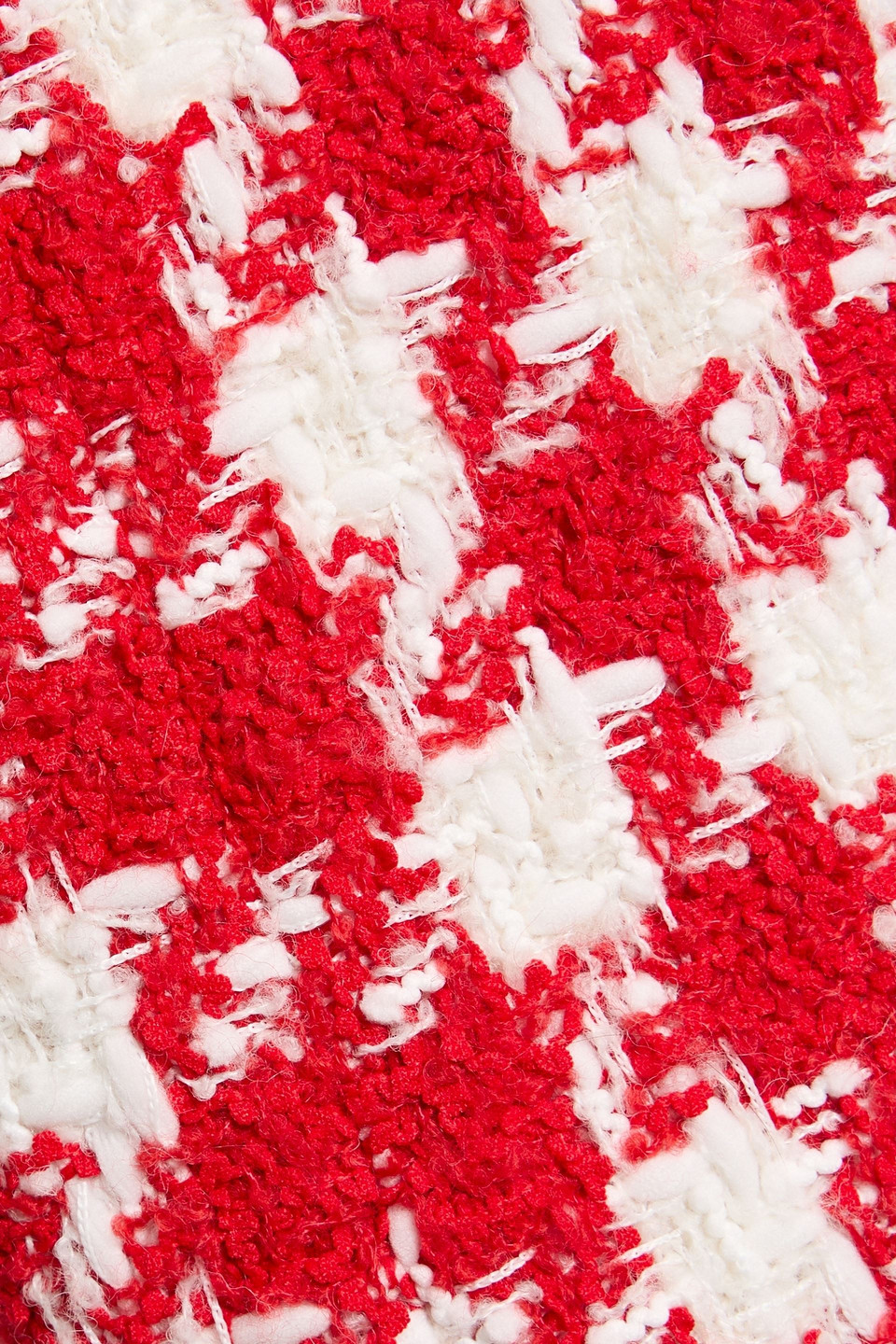 Balmain Houndstooth Tweed Jacket In Red