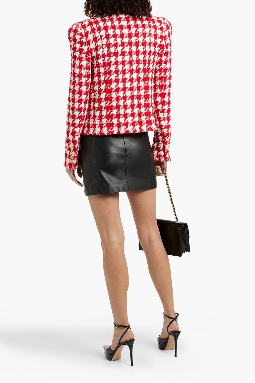 BALMAIN Houndstooth tweed jacket