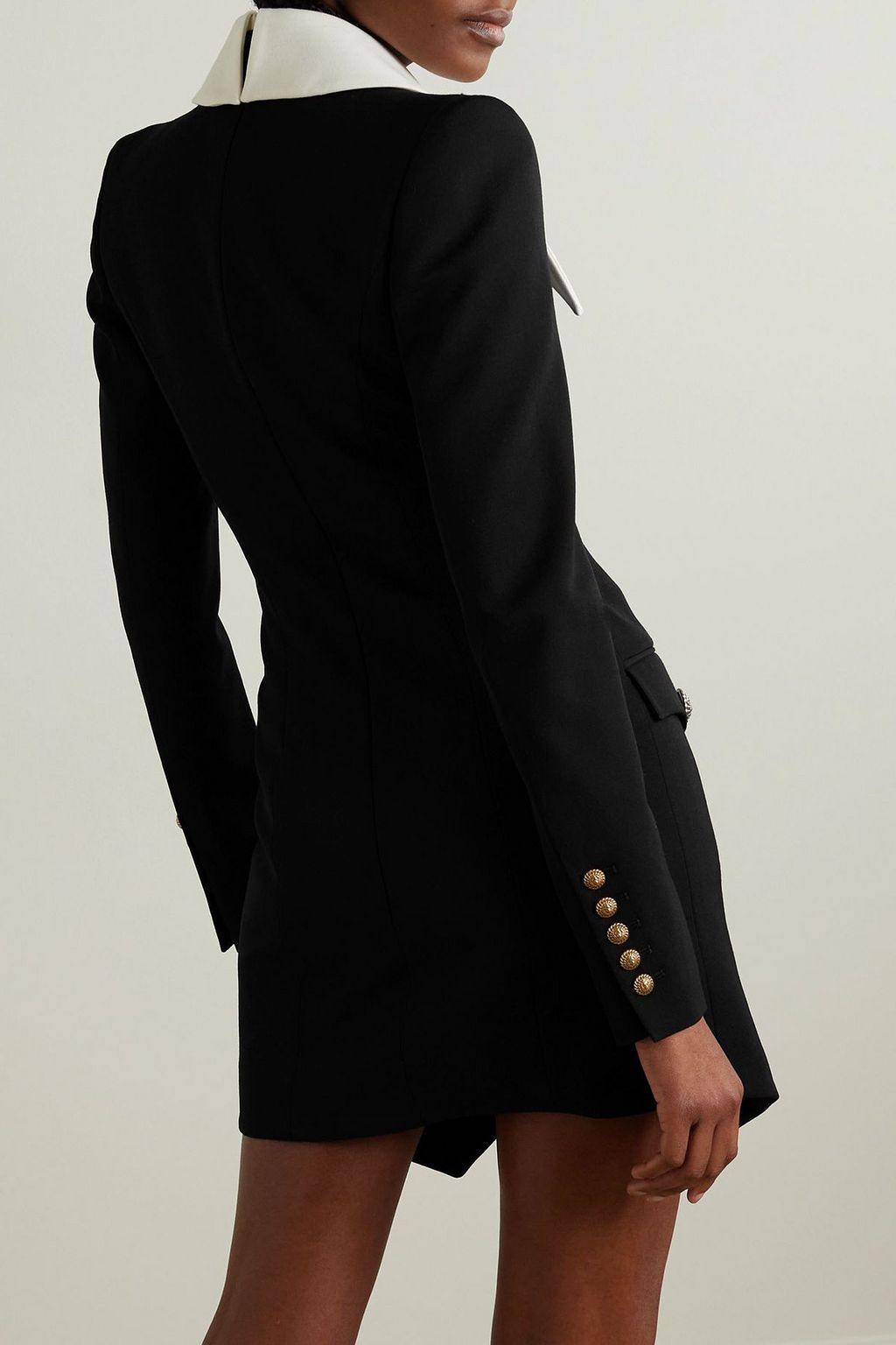 BALMAIN Embellished wool mini dress