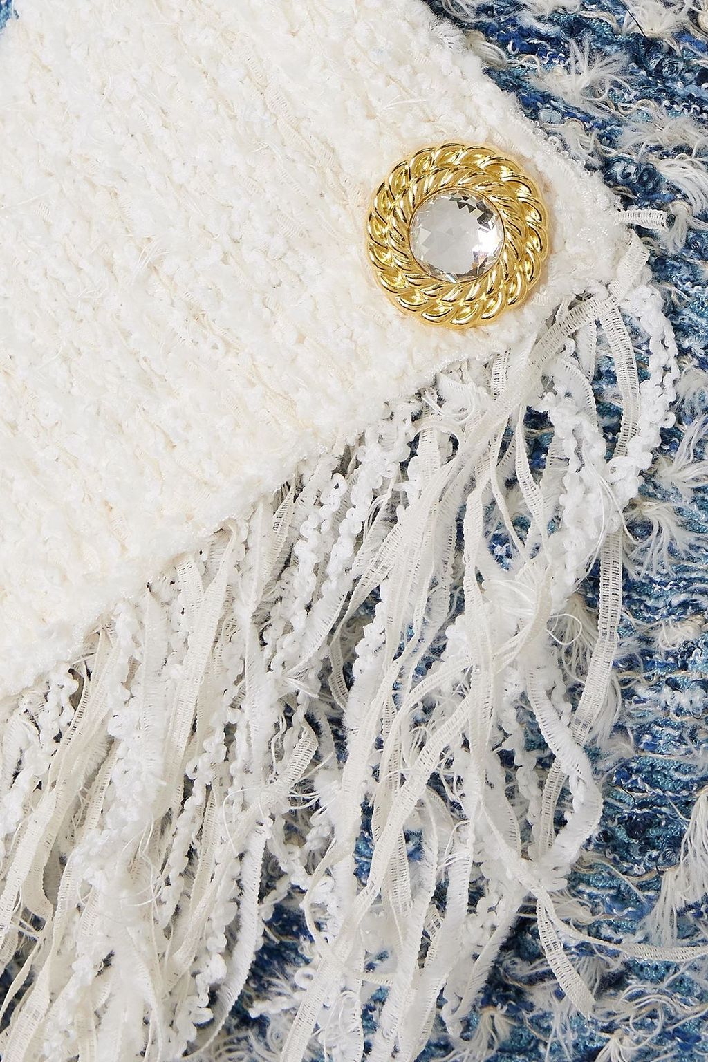 BALMAIN Jacke aus Tweed mit Fransen