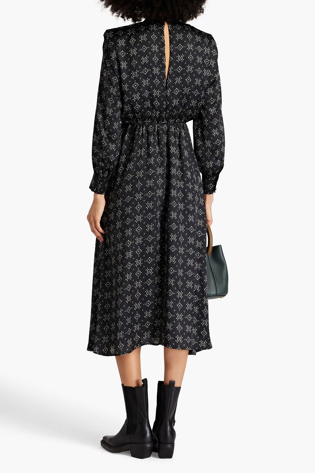 CLAUDIE PIERLOT Printed satin midi dress | THE OUTNET