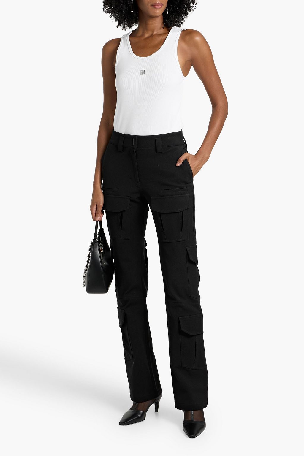 GIVENCHY Ribbed cotton-blend jersey tank