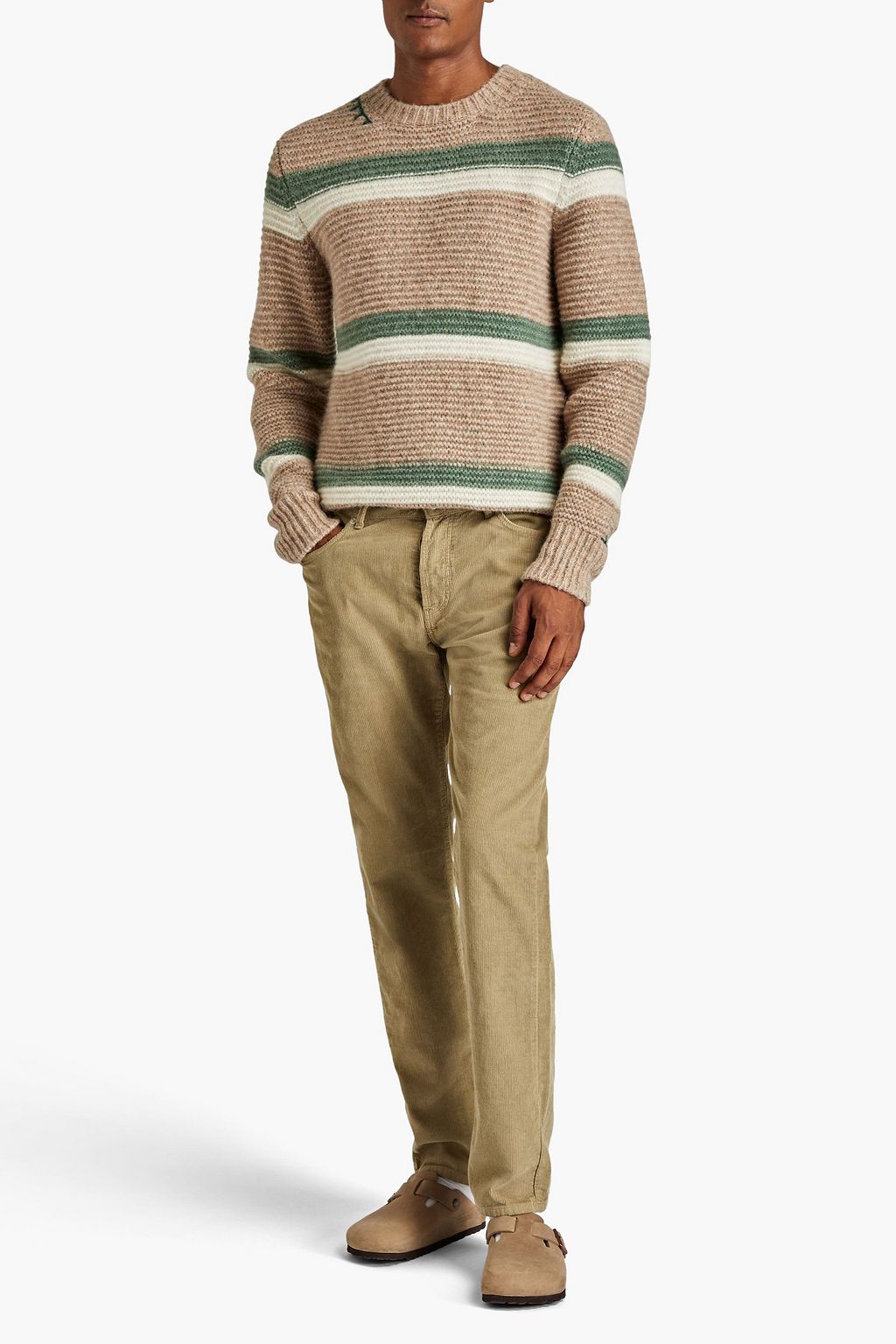 OFFICINE GÉNÉRALE Marco striped alpaca-blend sweater