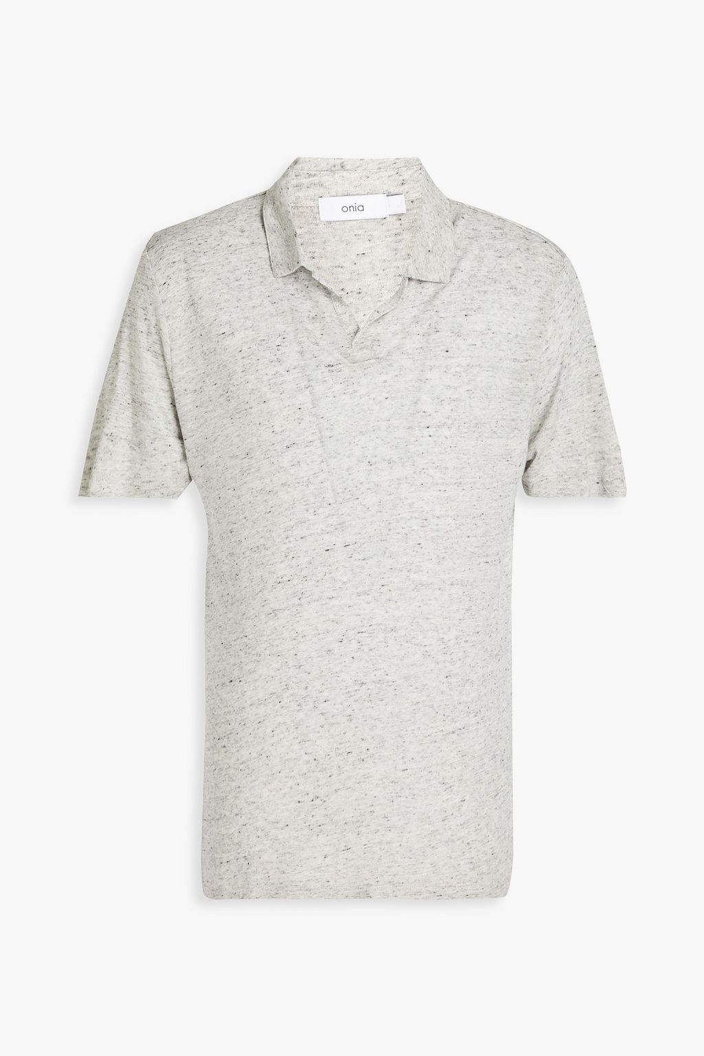 ONIA Linen-blend jersey polo shirt | THE OUTNET