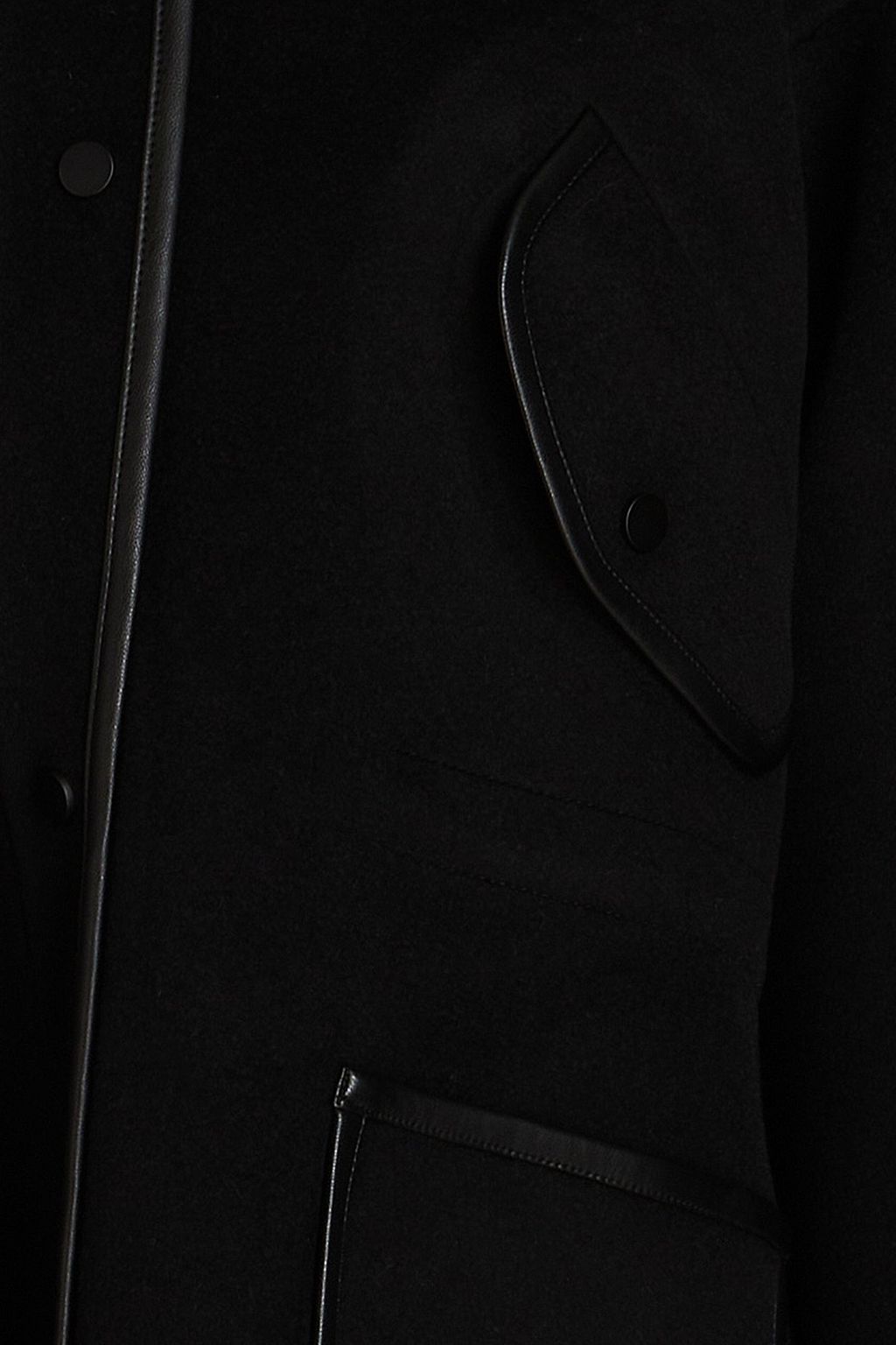 MAJE Wool-blend felt hooded jacket