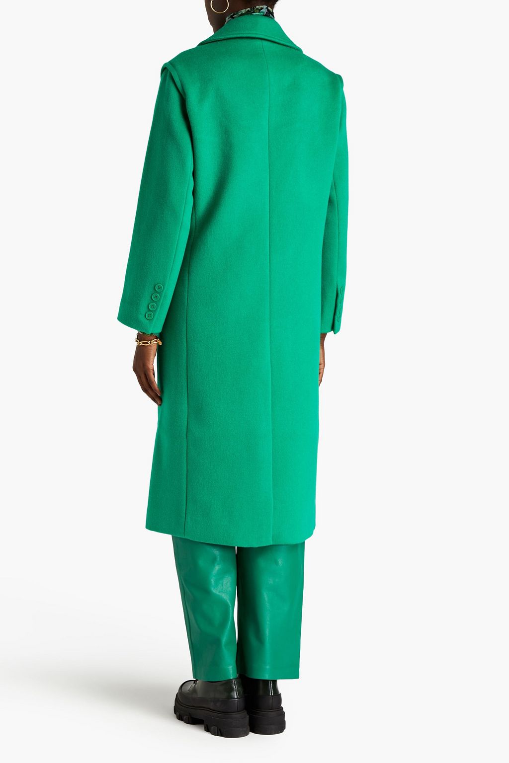 MAJE Wool-blend brushed-felt coat