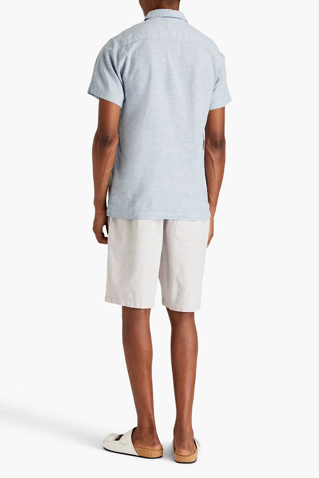ONIA Slub linen-blend canvas shirt