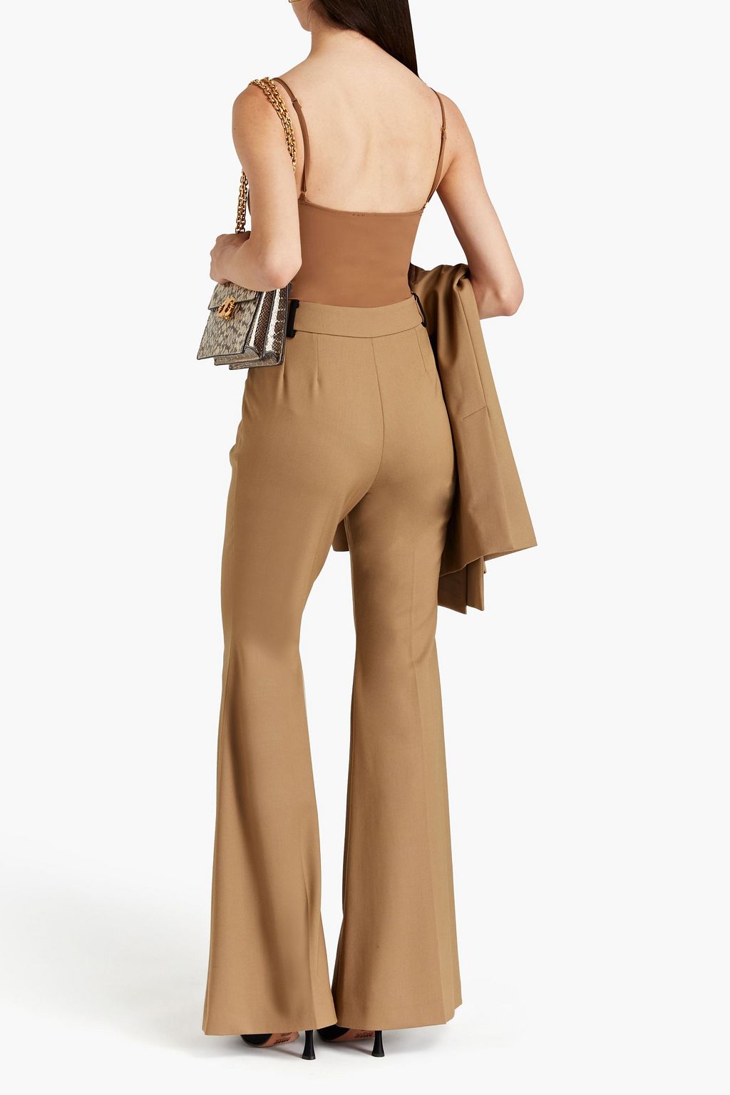 SARA BATTAGLIA Wool-blend flared pants