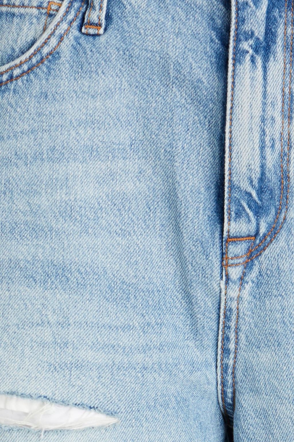 TRIARCHY جينز بقصة تضيق تدريجياً بخصر عالٍ وتأثير معتق