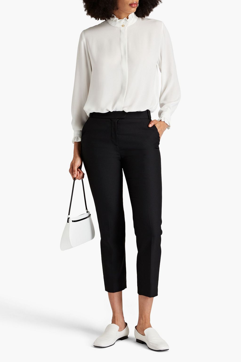 CLAUDIE PIERLOT Cropped woven slim-leg pants