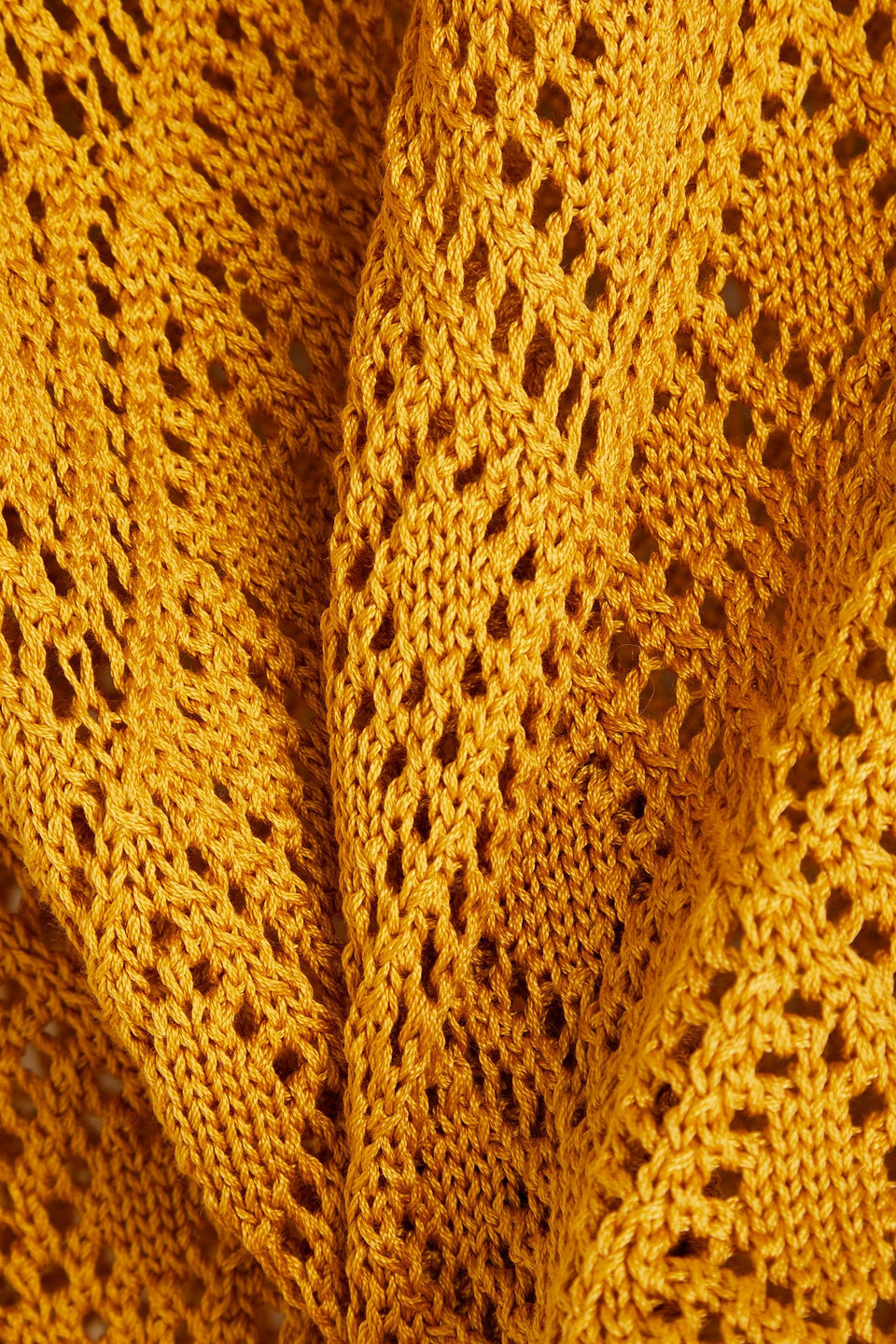 Savannah Morrow Crochet Pima Cotton Midi Skirt In Marigold