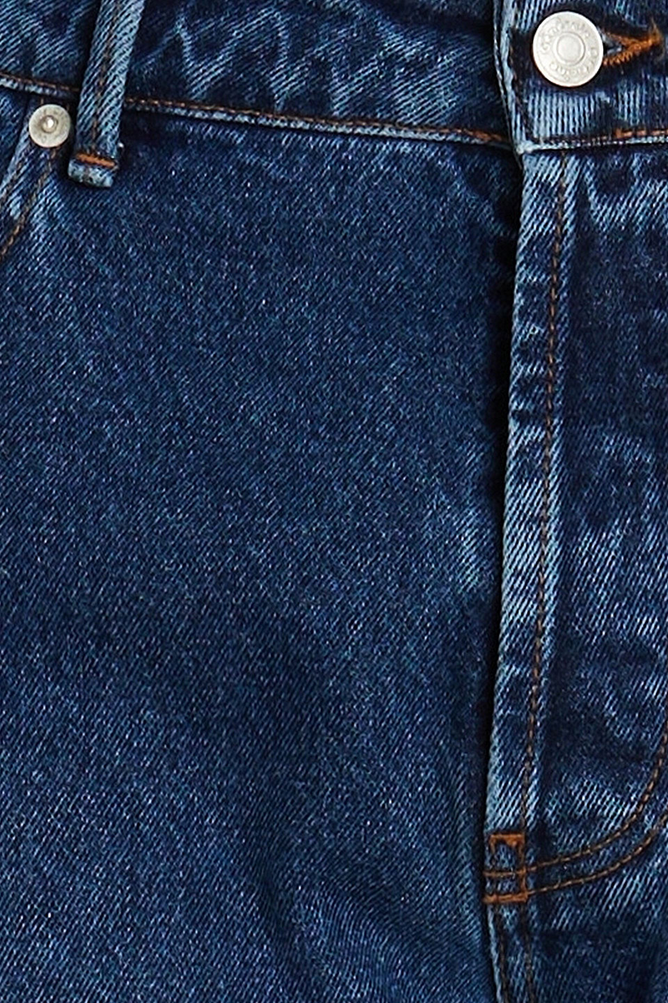 Shop Officine Generale James Faded Denim Jeans In Mid Denim