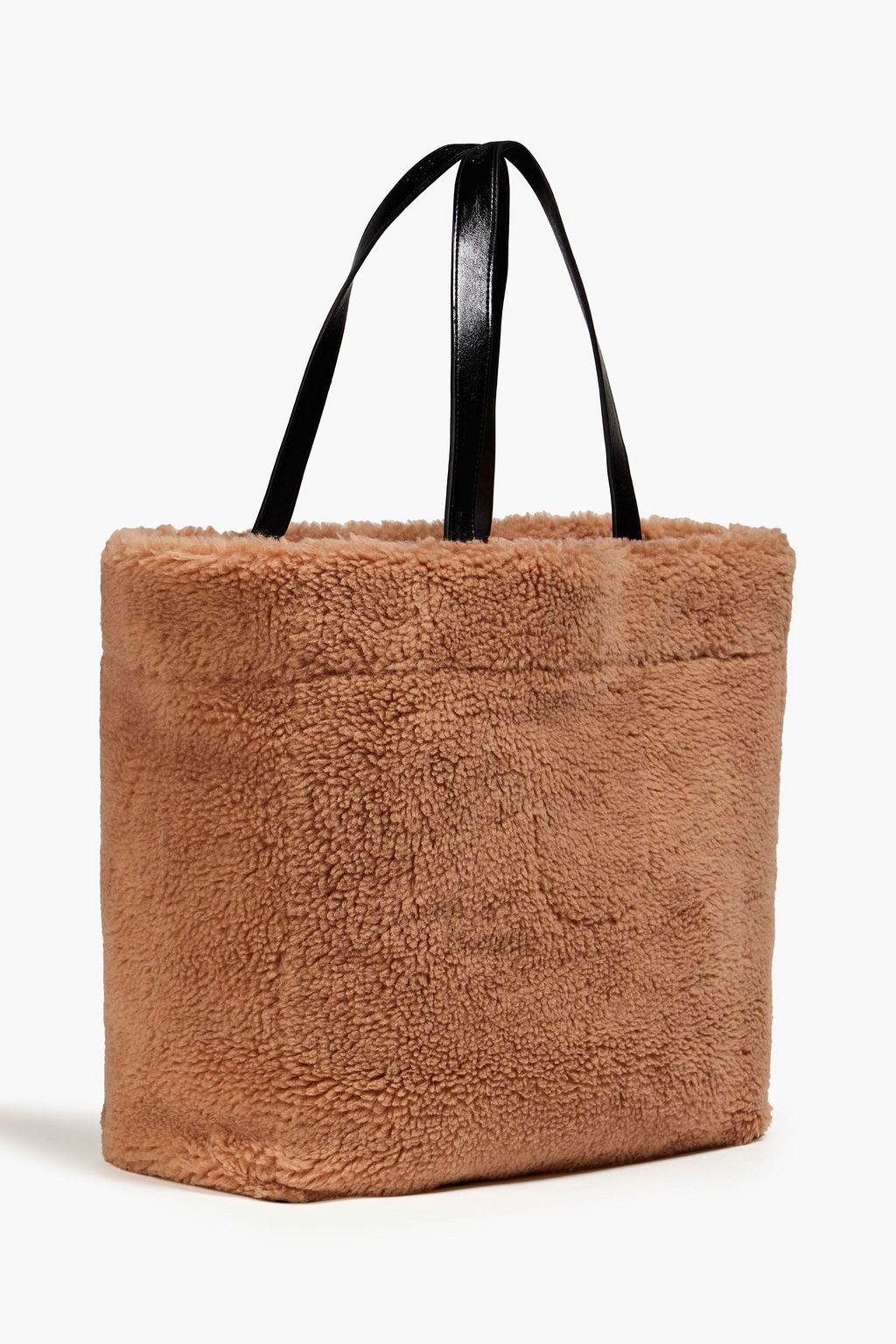 STAND STUDIO Shopping faux shearling tote