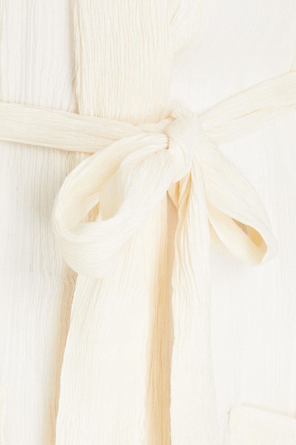 SAVANNAH MORROW Ula crinkled bamboo an silk-blend robe