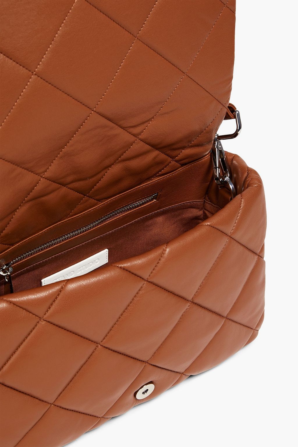 STAND STUDIO Wanda mini quilted faux-leather clutch