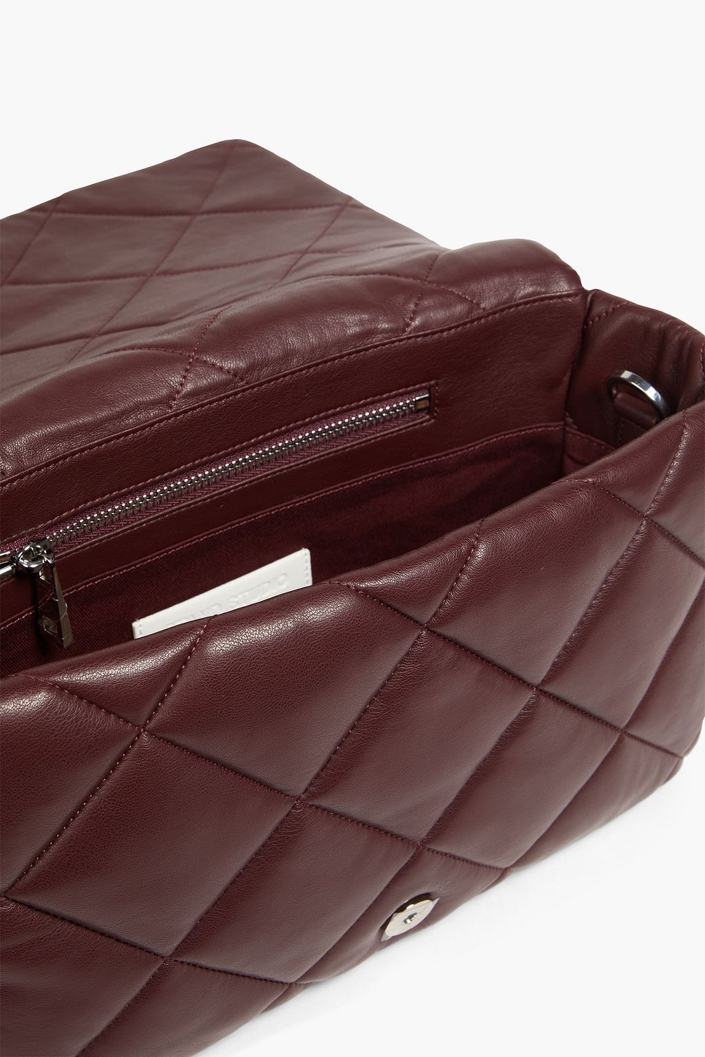 STAND STUDIO Wanda mini quilted faux leather clutch