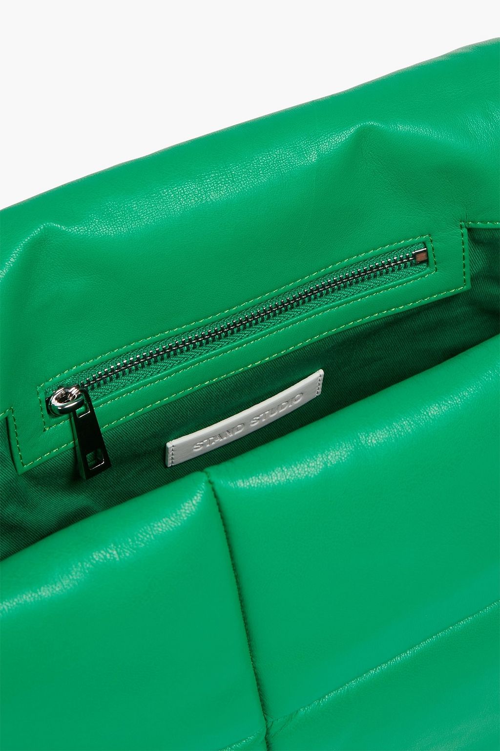 STAND STUDIO Wanda quilted faux leather clutch