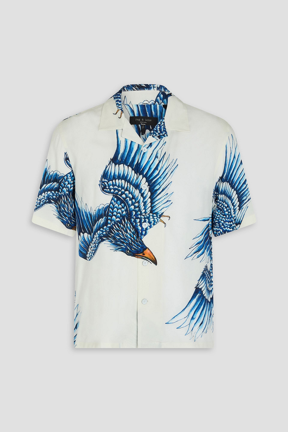 Rag & Bone Printed Avery Shirt In Off-white