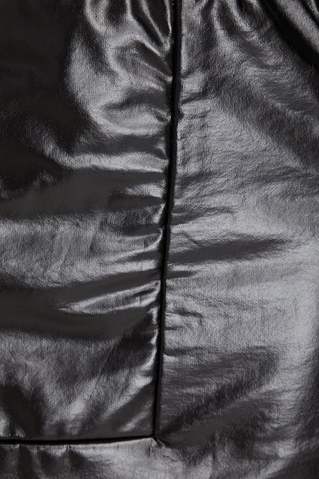 DRKSHDW BY RICK OWENS Coated French cotton-blend terry mini skirt